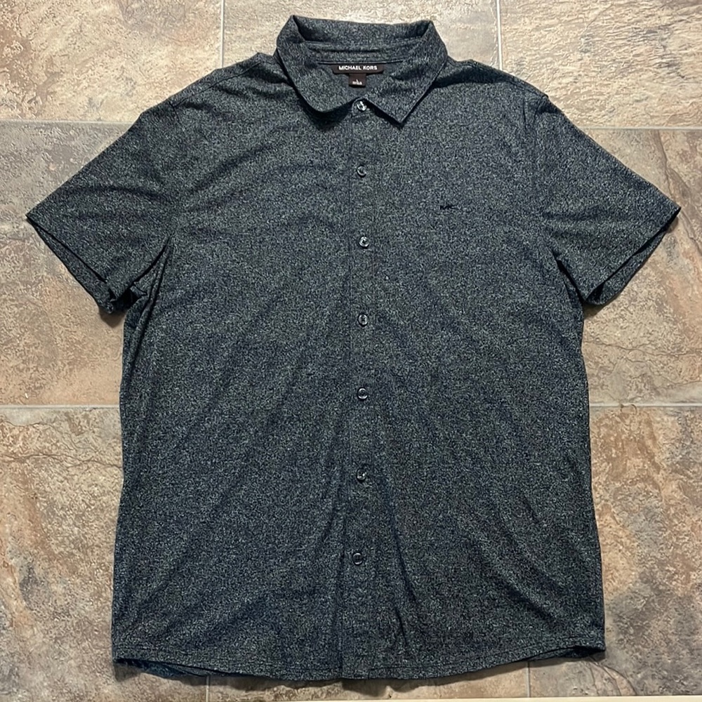 Michael Kors Button Down Casual Short Sleeve Shirt - Size L